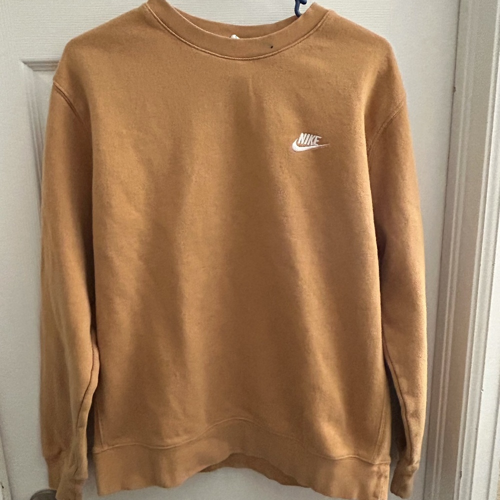 tan nike sweat suit